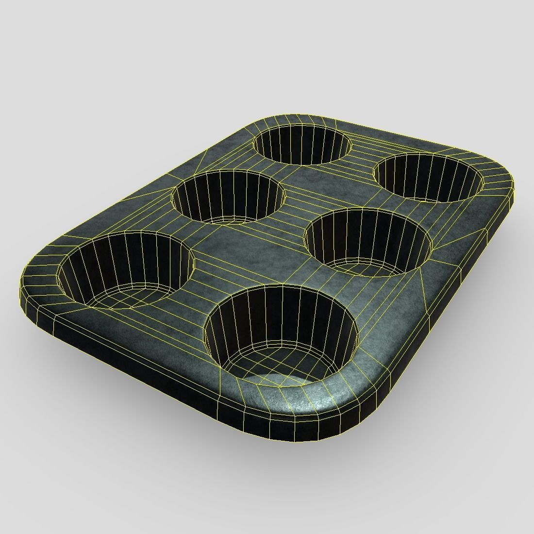 Muffin Pan Low-poly 3D model_12