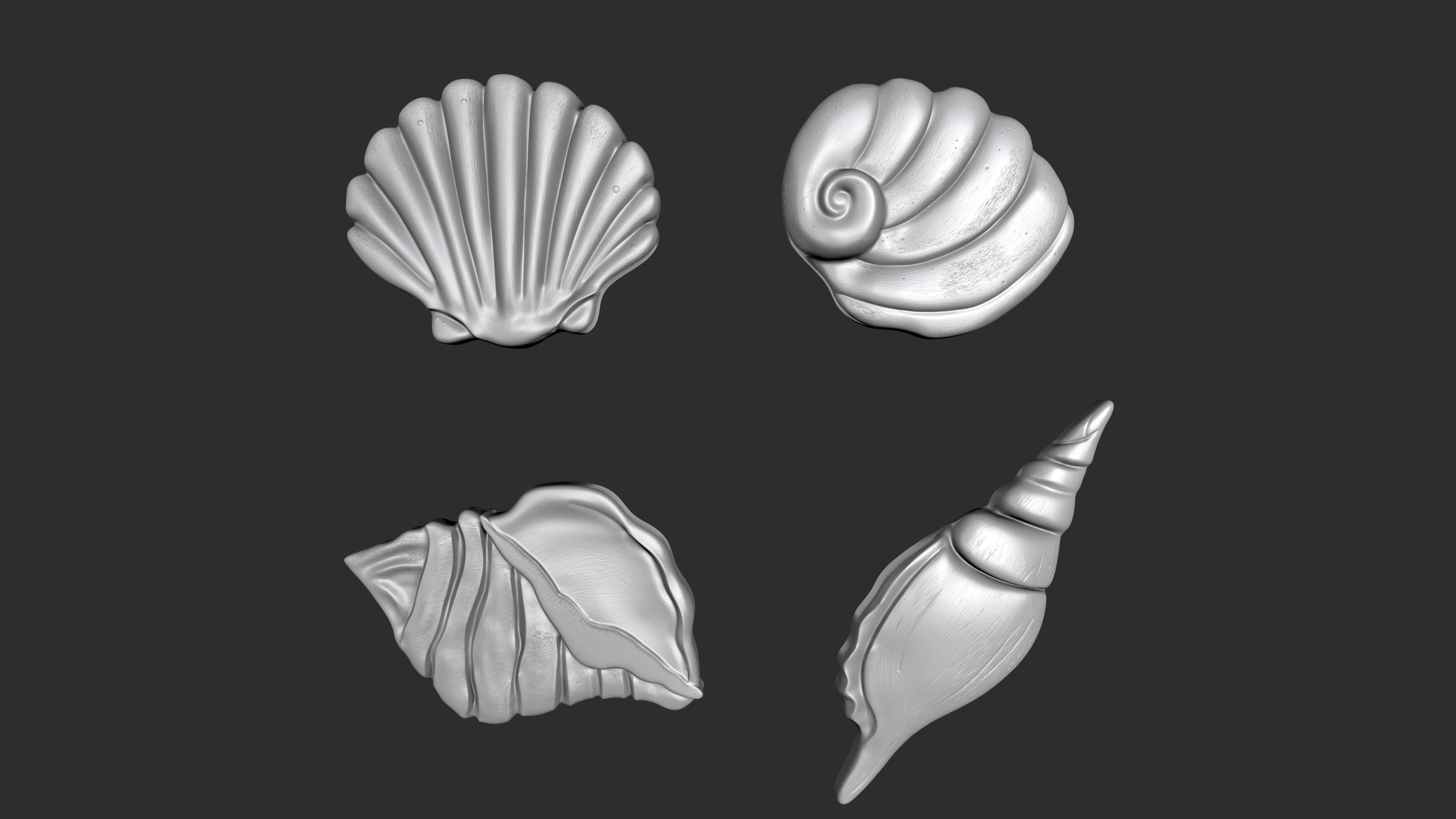 STL models for 3D printing and CNC Set of Sea Life 8 stl file 3D print model_2