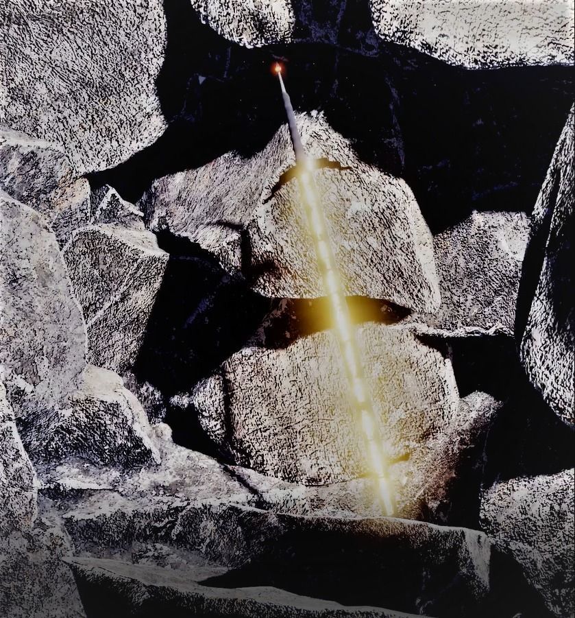 Magic Sword With Runes Low-poly 3D model_2