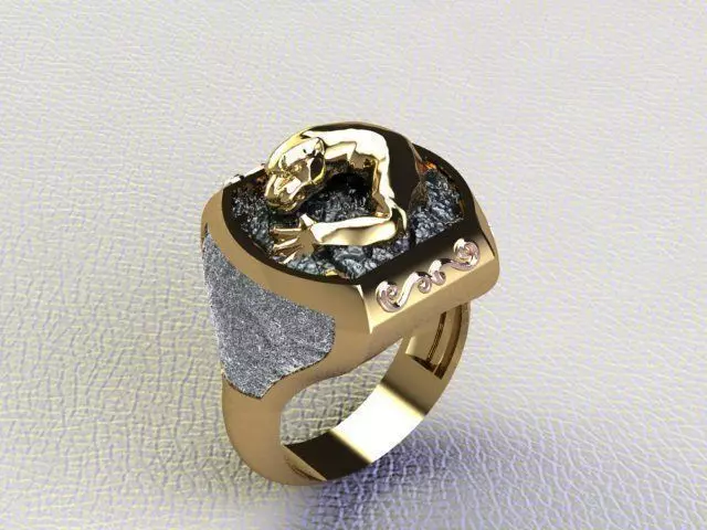 Tiger Men Ring 3D print model