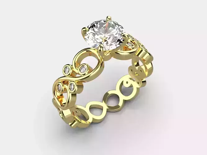  Graceful female ring US size - 6