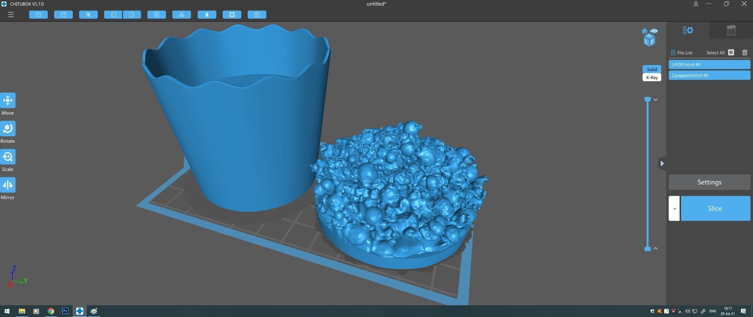 Popcorn buckets 3D model_9