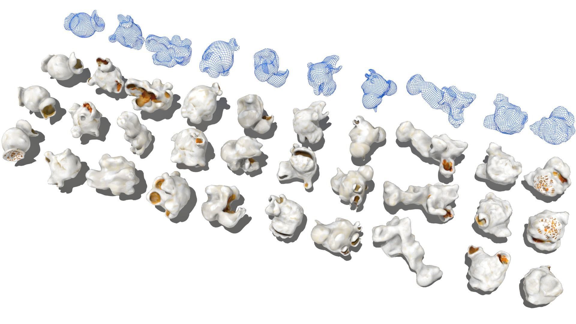 Popcorn buckets 3D model_2