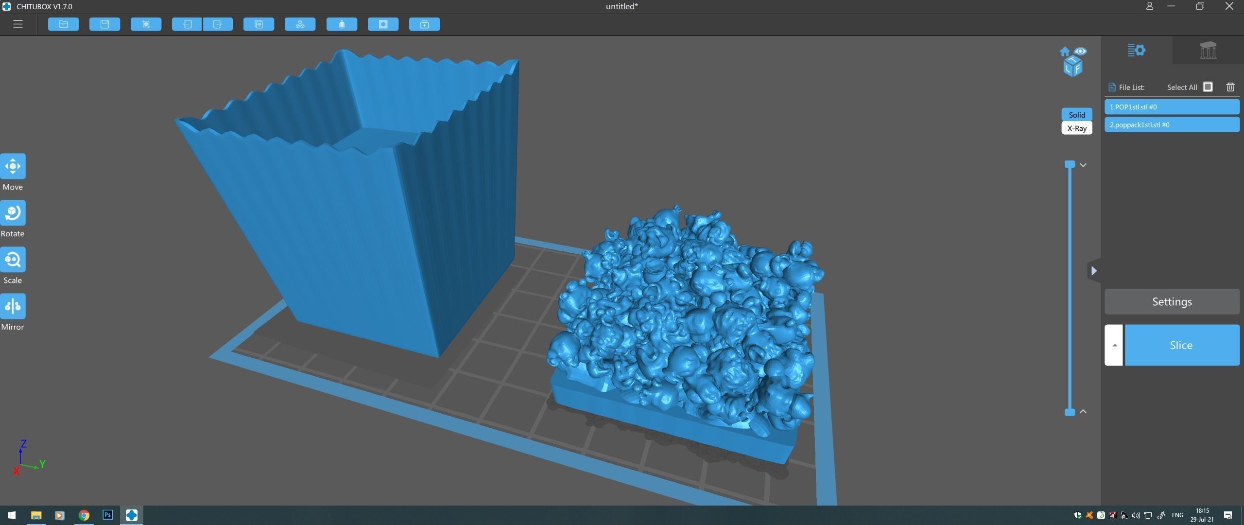 Popcorn buckets 3D model_10