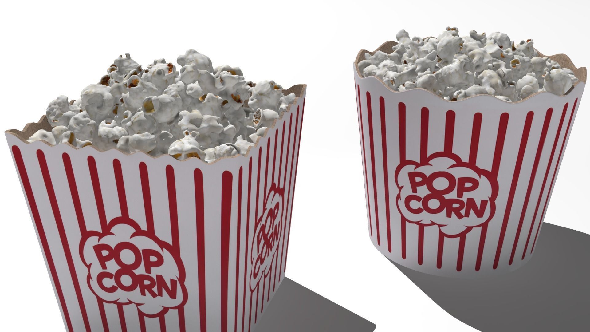 Popcorn buckets 3D model_5