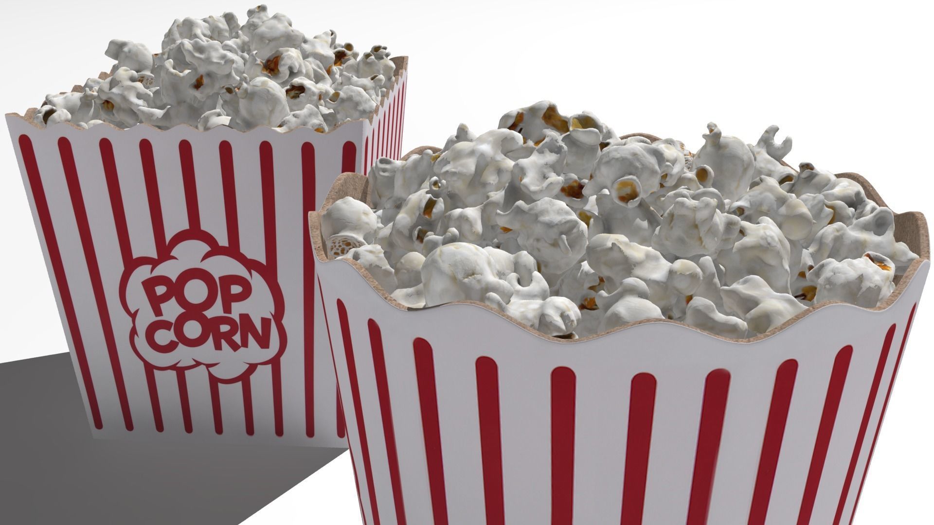 Popcorn buckets 3D model_4