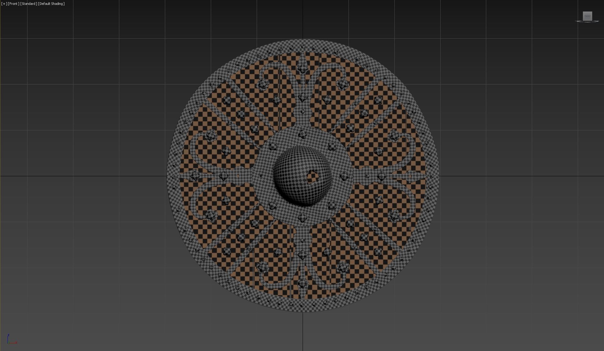 AAA Medieval Viking Shield Low-poly 3D model_11