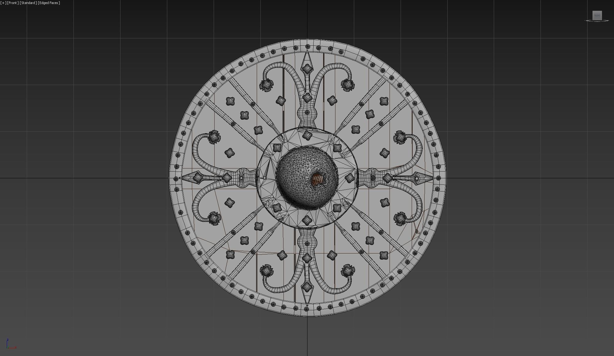 AAA Medieval Viking Shield Low-poly 3D model_10