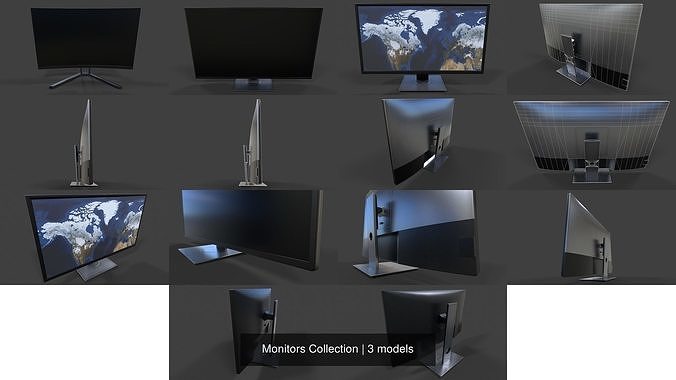 Monitors Collection - Low Poly samsung uhd tv 