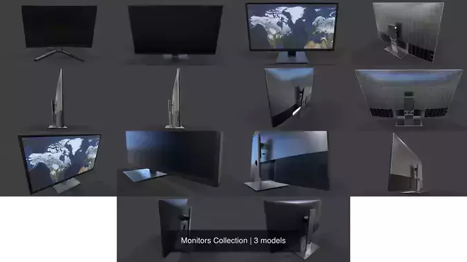Monitors Collection - Low Poly samsung uhd tv 