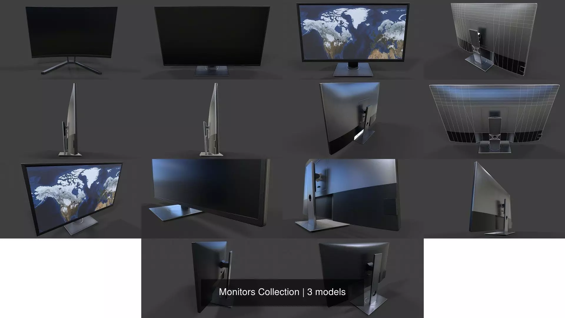 Monitors Collection - Low Poly samsung uhd tv _0