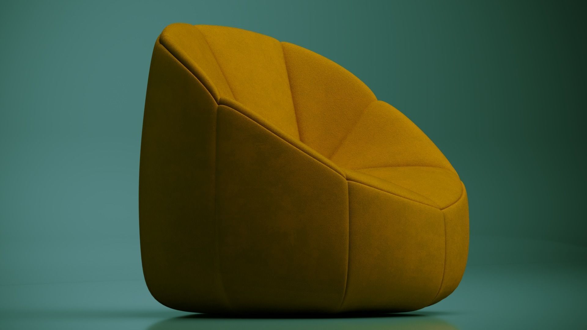 Pumpkin Armchair  3D model_1