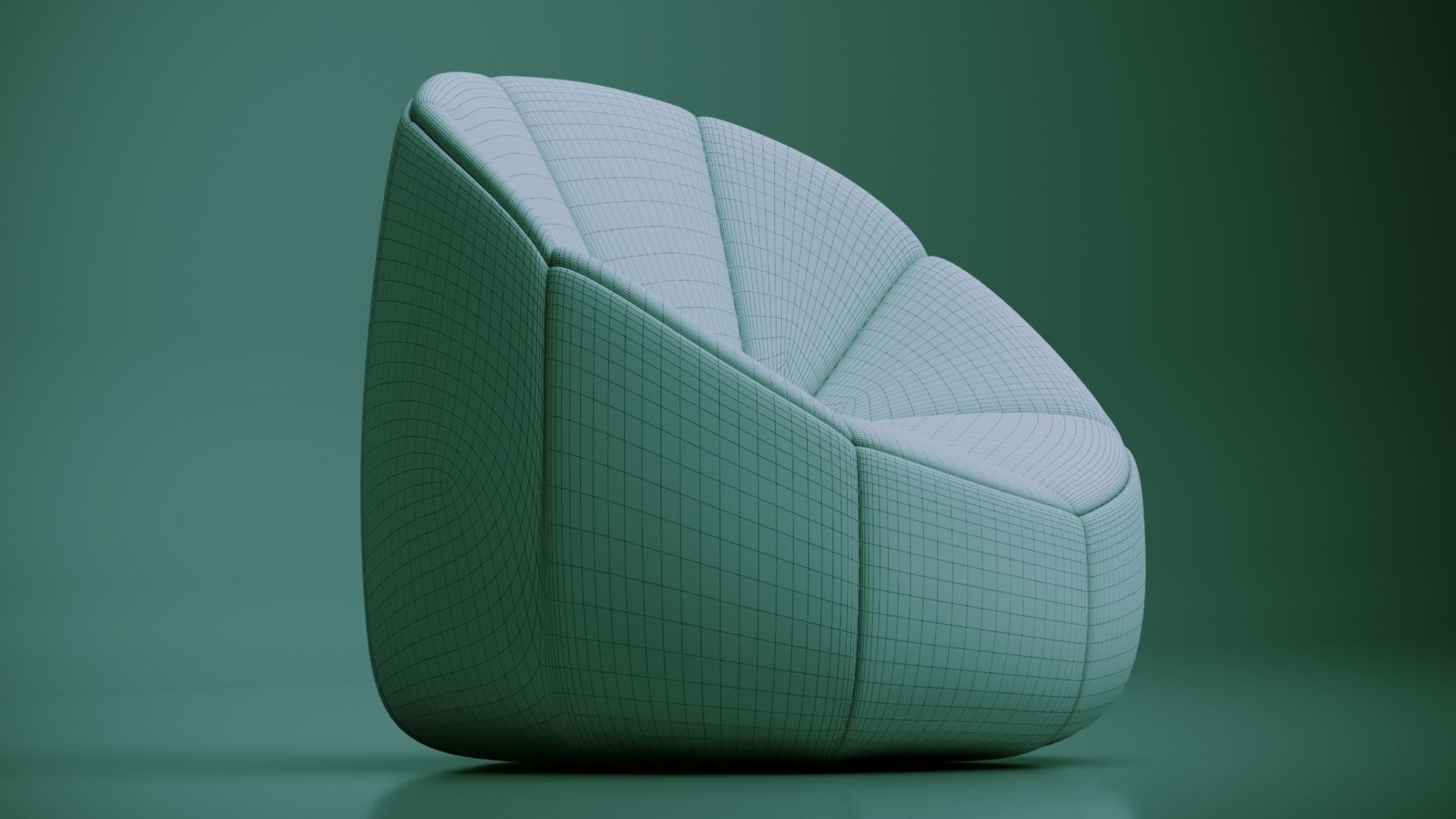 Pumpkin Armchair  3D model_6