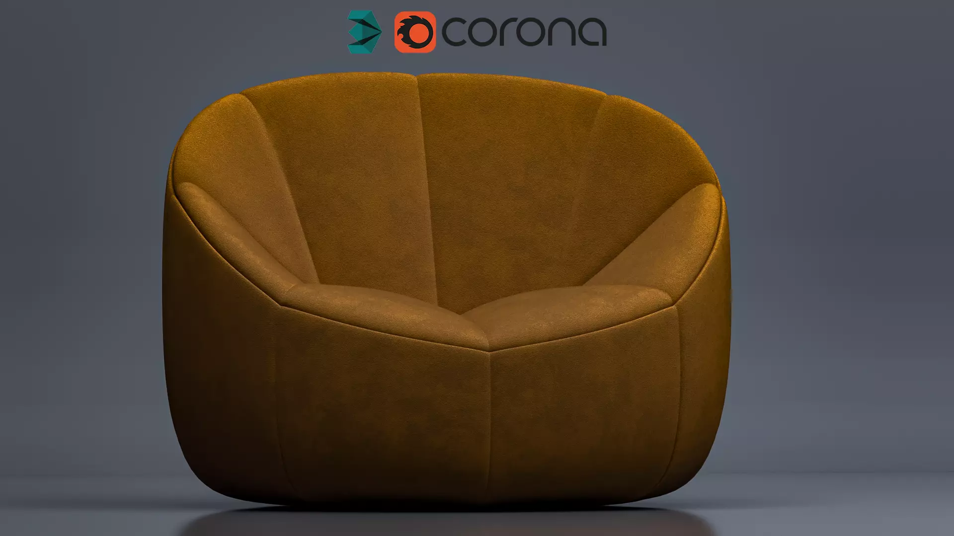 Pumpkin Armchair  3D model_0