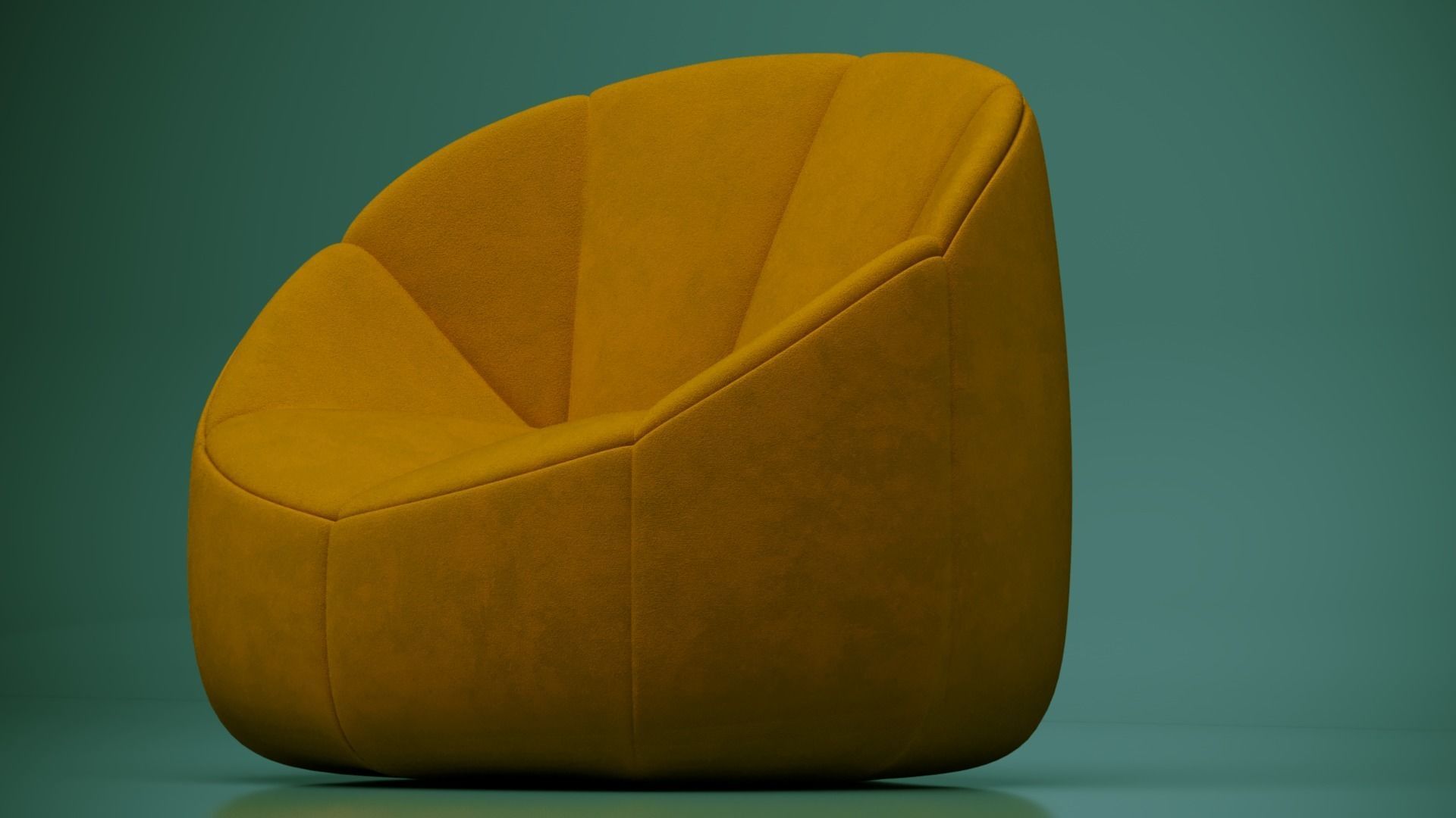 Pumpkin Armchair  3D model_2
