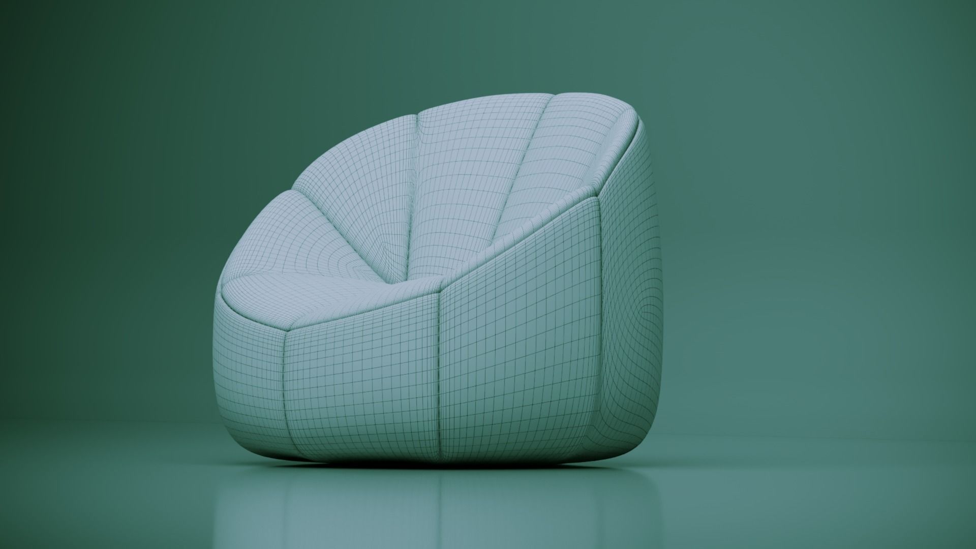 Pumpkin Armchair  3D model_9