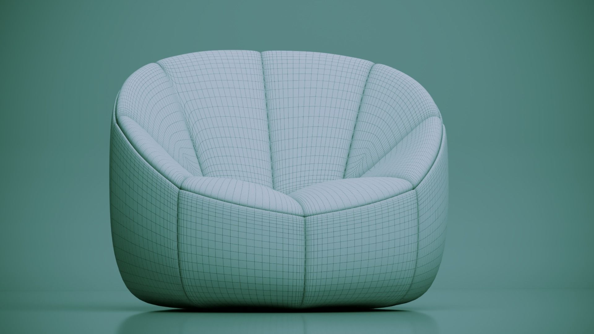 Pumpkin Armchair  3D model_5