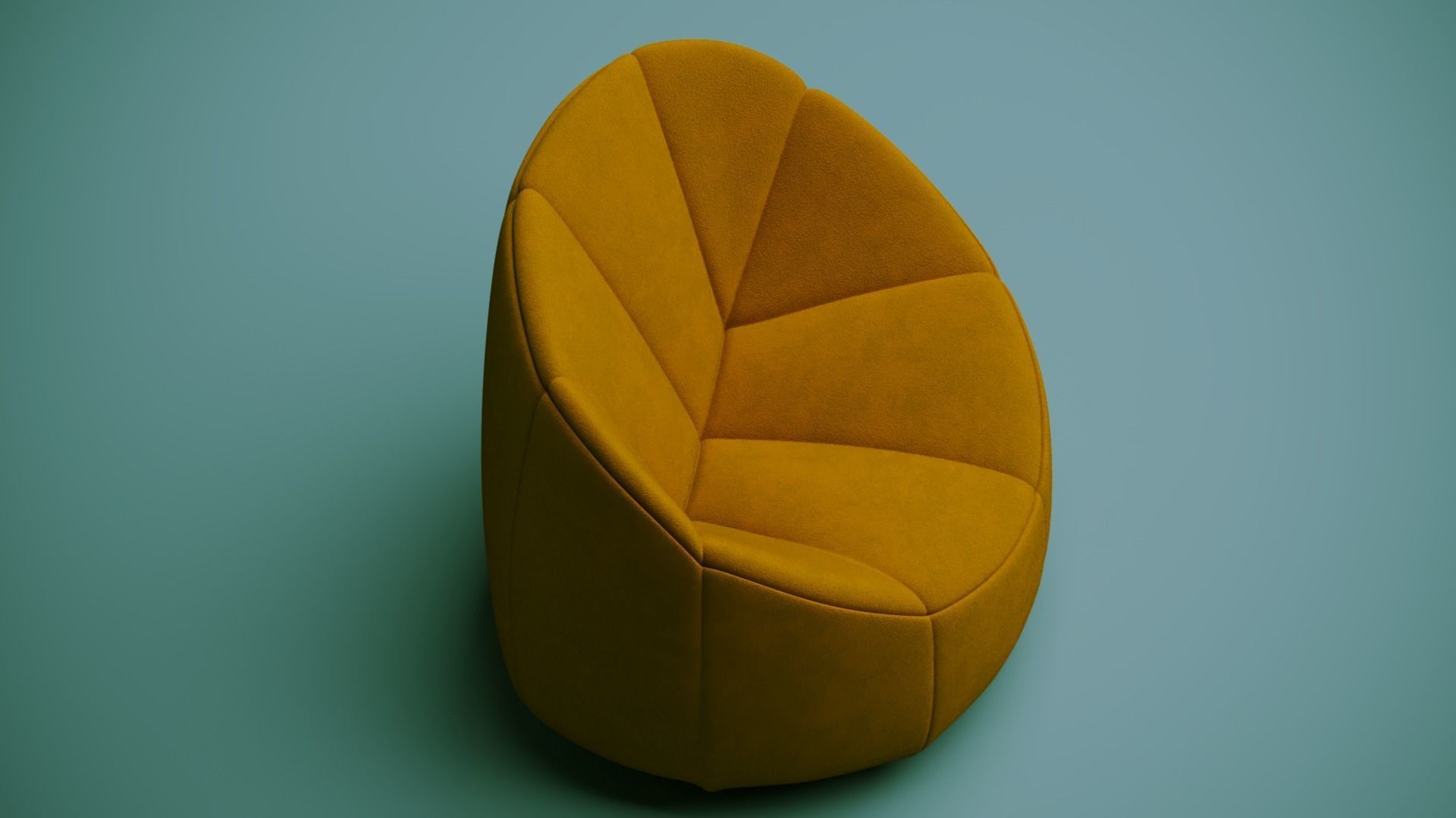 Pumpkin Armchair  3D model_4
