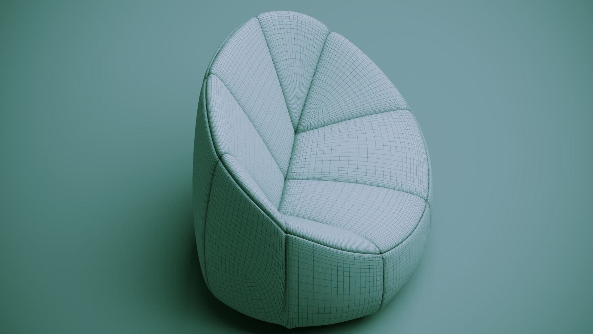Pumpkin Armchair  3D model_7