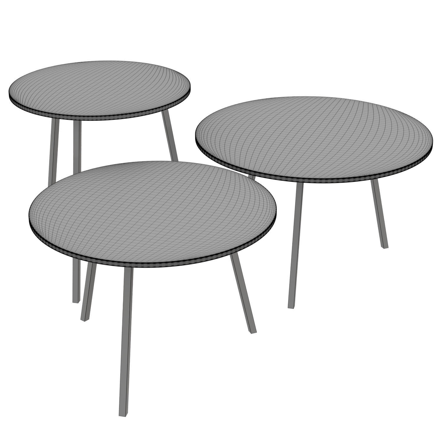 Loop Stand Round Table 3D model_4