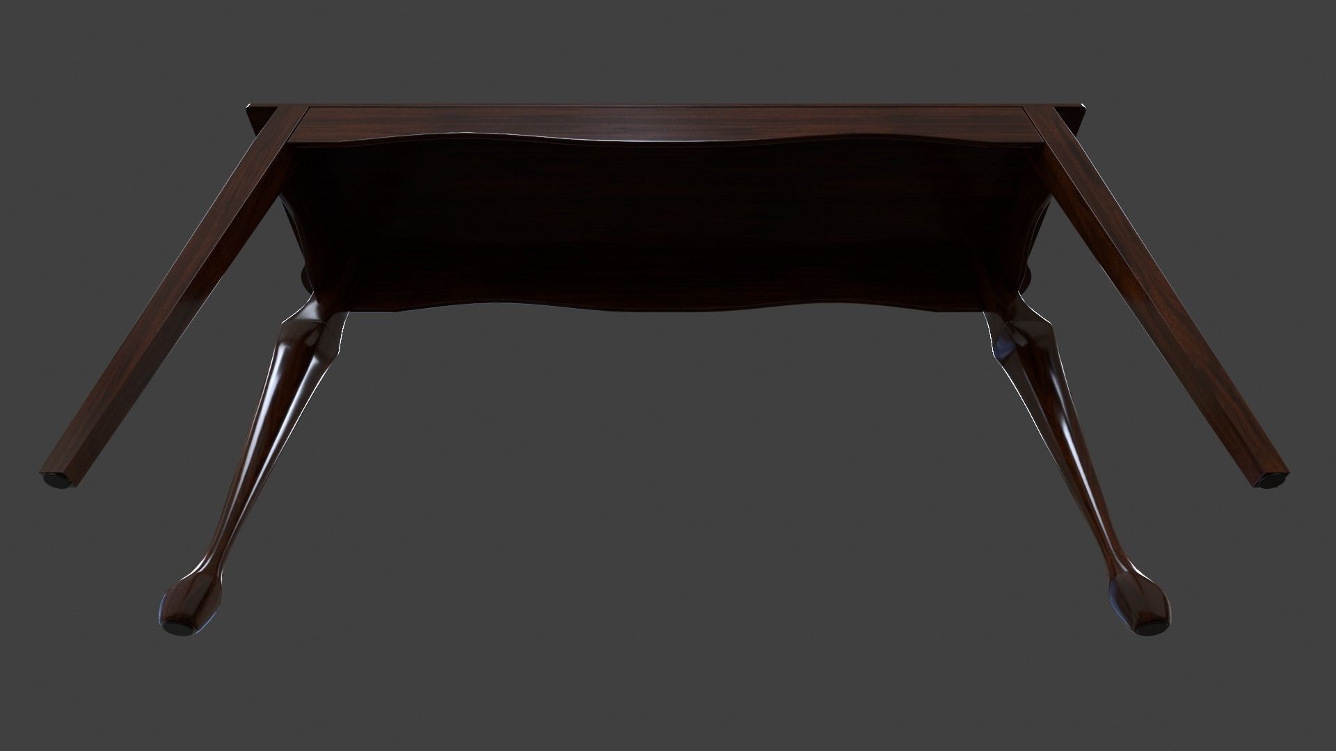 Tables Collection - Low Poly wooden table with circular top _45