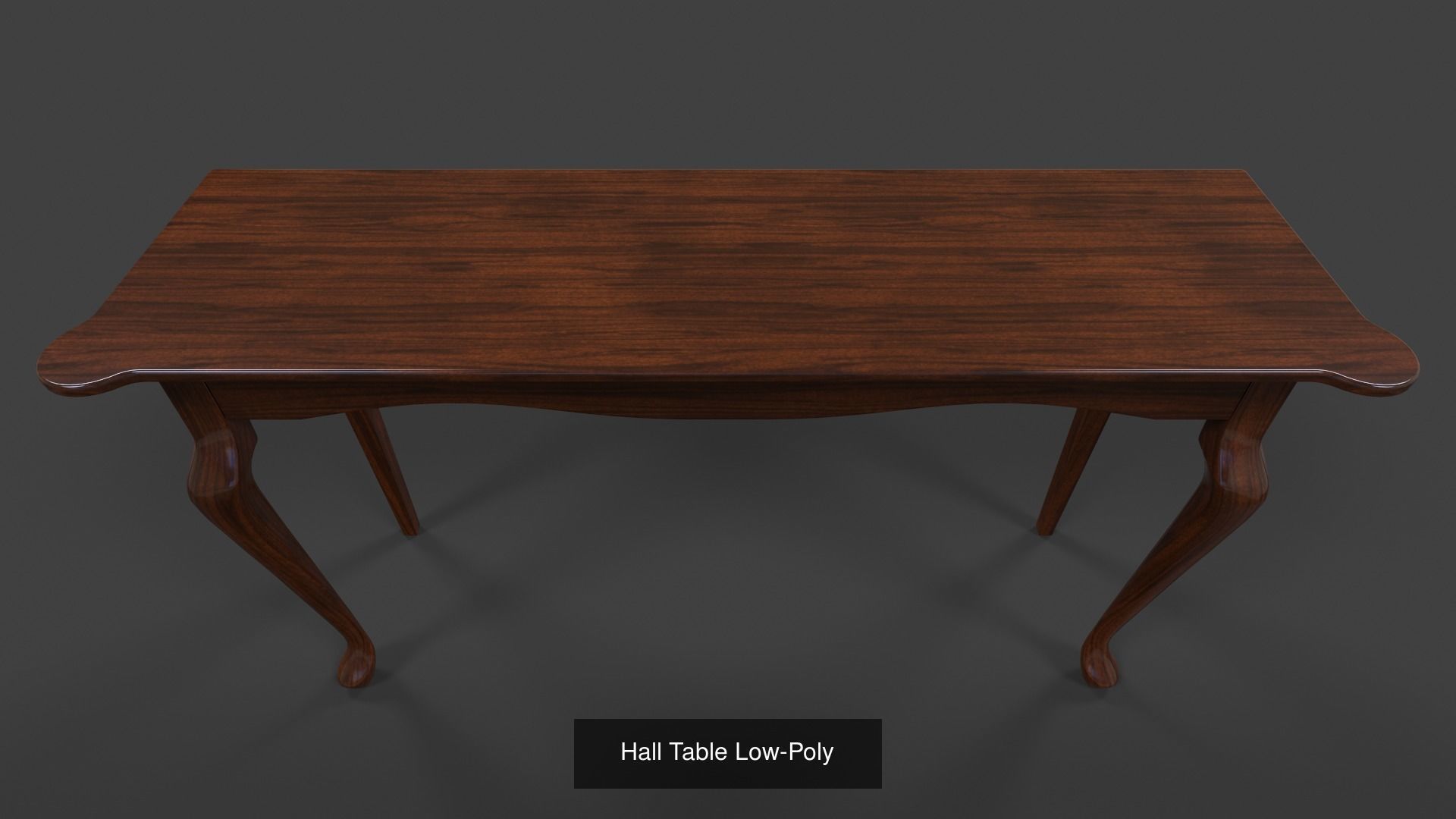 Tables Collection - Low Poly wooden table with circular top _5