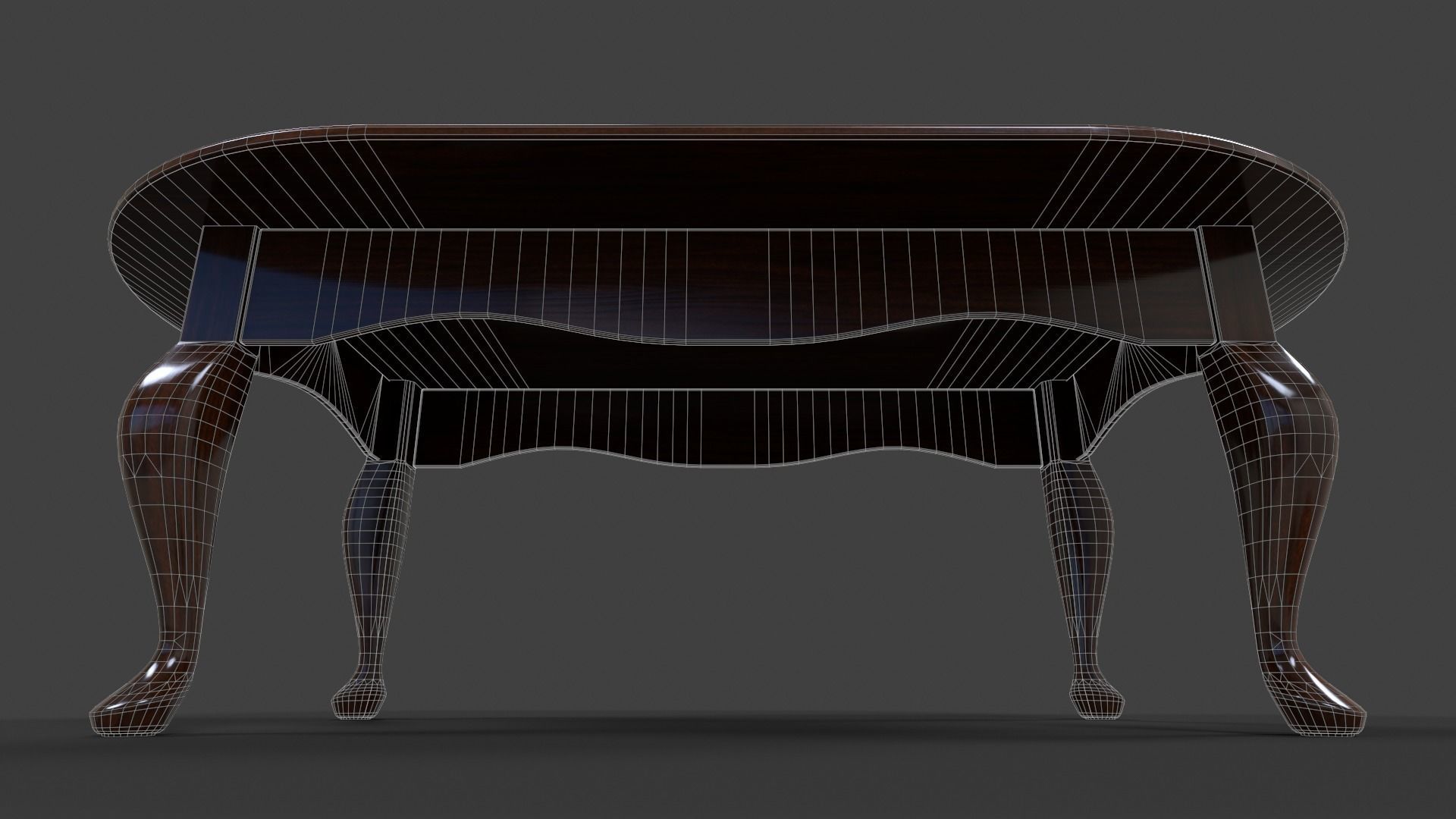 Tables Collection - Low Poly wooden table with circular top _62