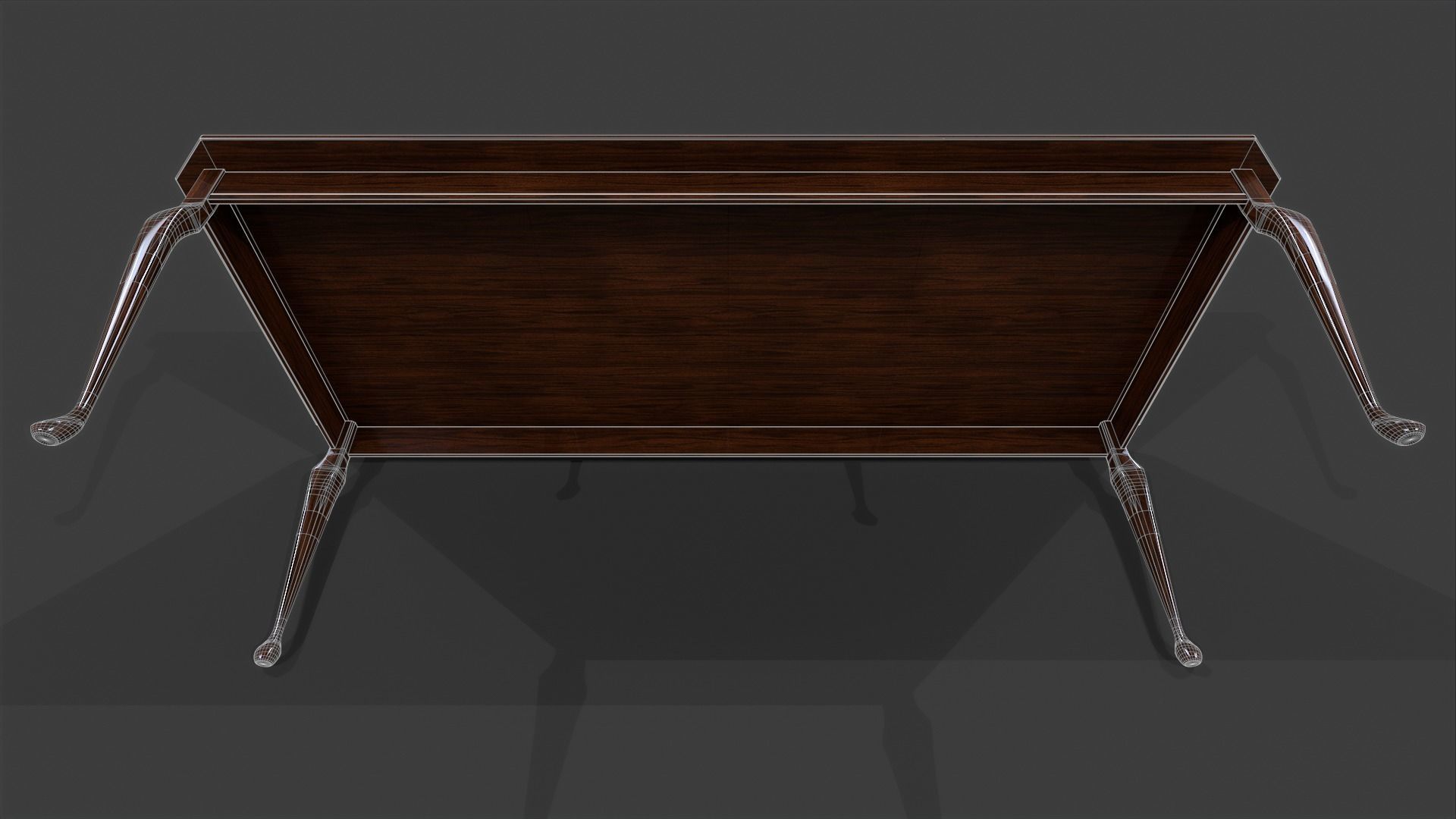 Tables Collection - Low Poly wooden table with circular top _26