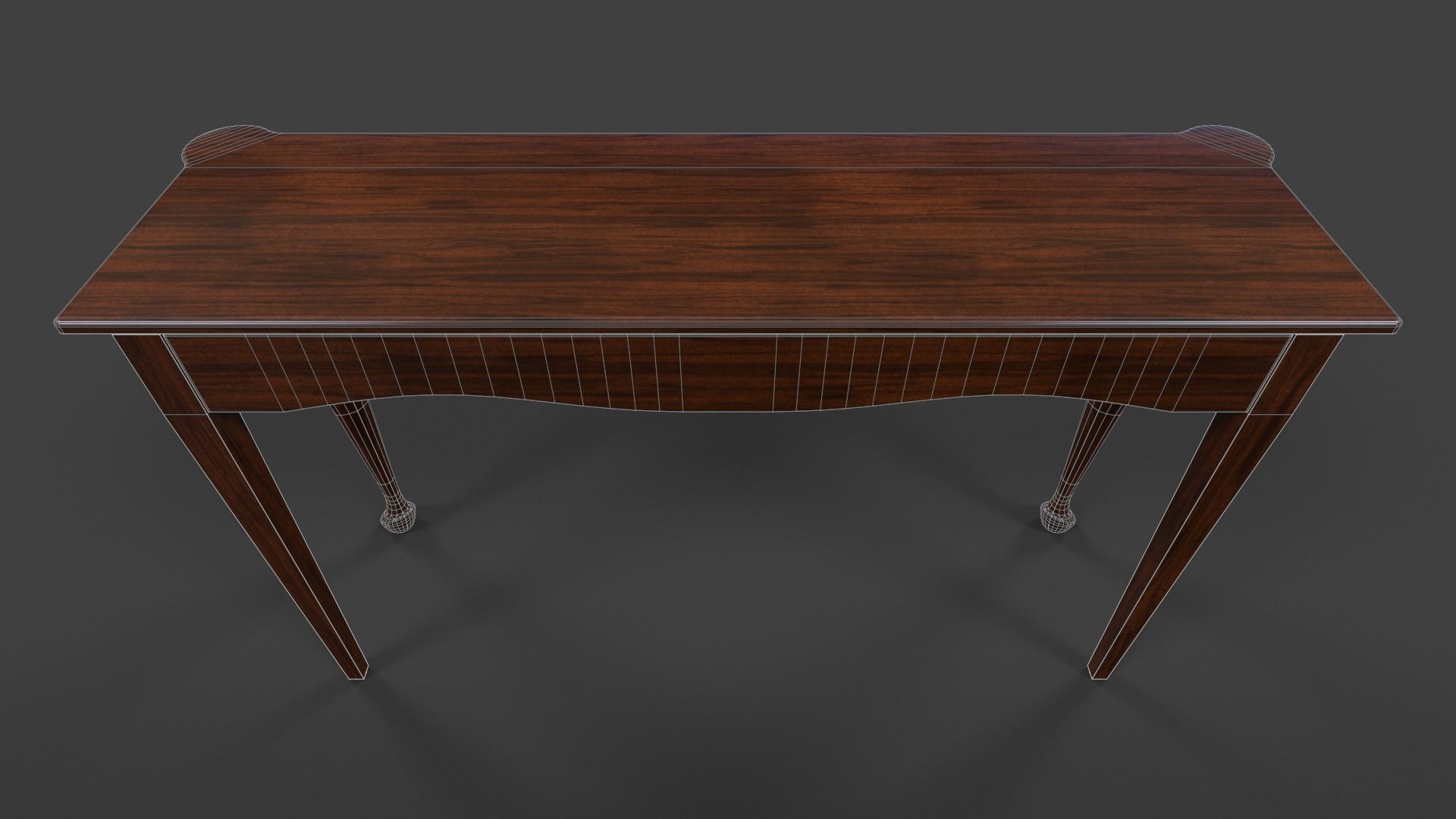 Tables Collection - Low Poly wooden table with circular top _32