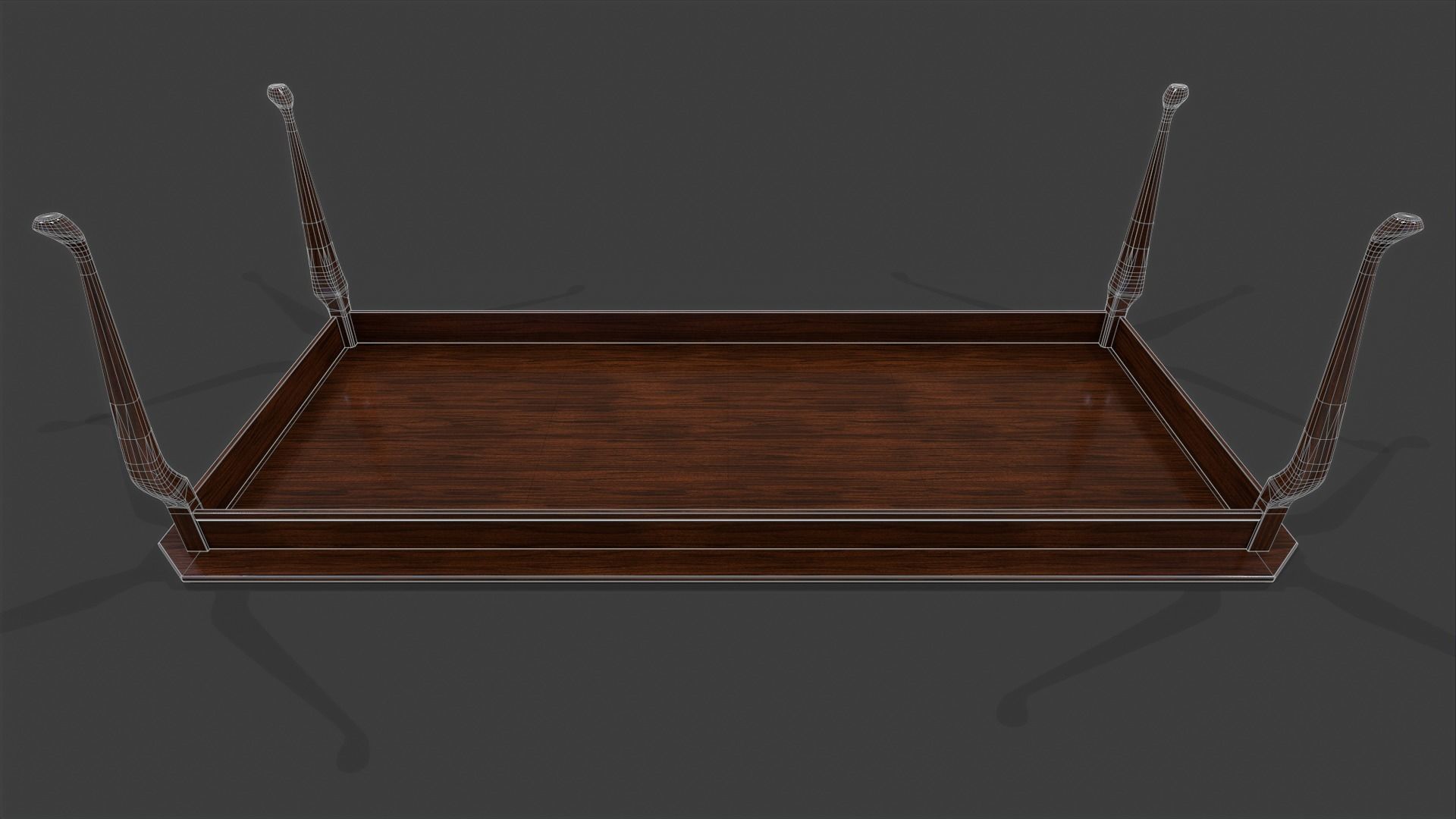 Tables Collection - Low Poly wooden table with circular top _20