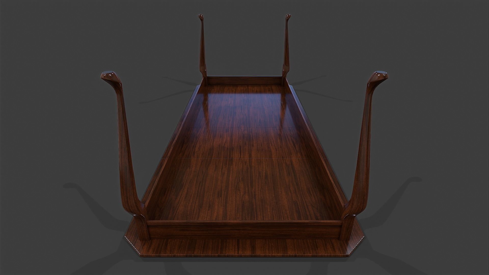 Tables Collection - Low Poly wooden table with circular top _23