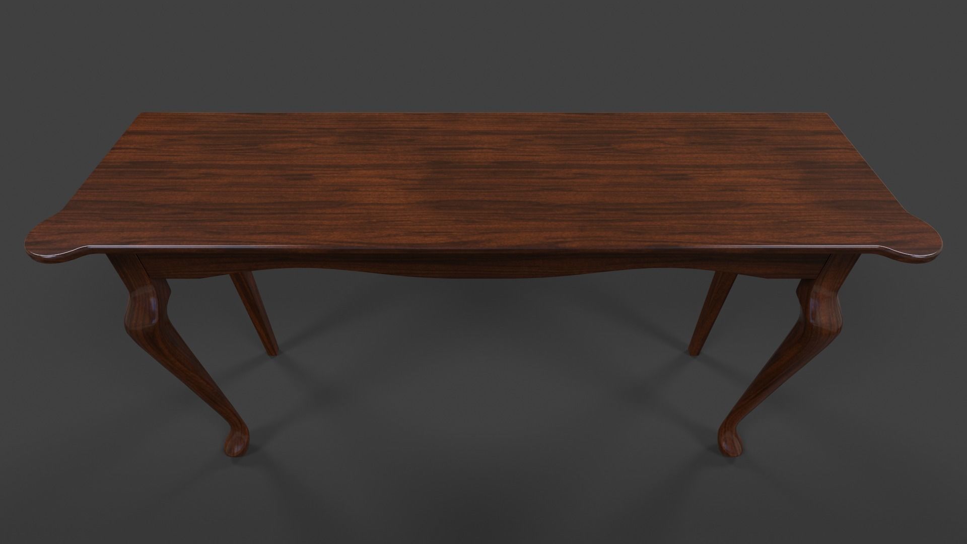 Tables Collection - Low Poly wooden table with circular top _31