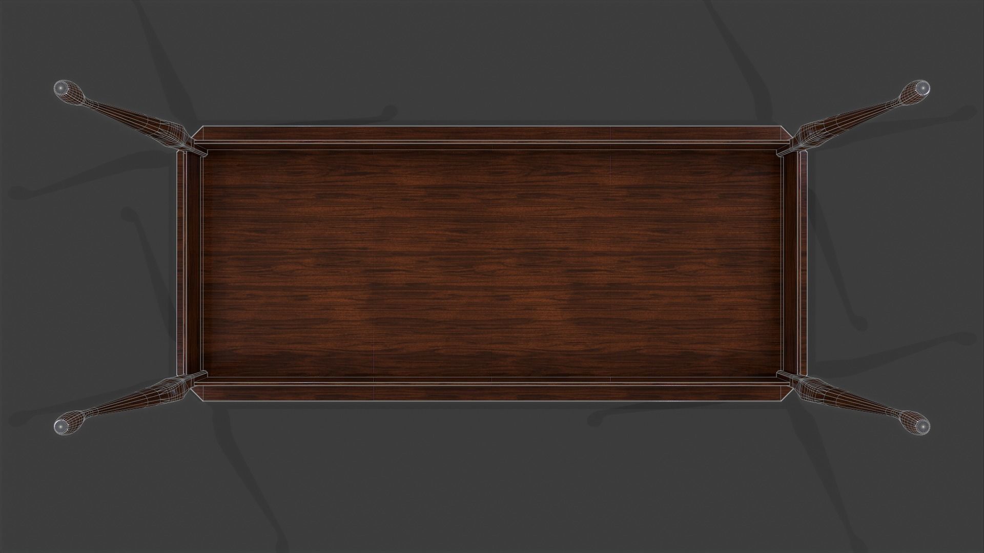 Tables Collection - Low Poly wooden table with circular top _28