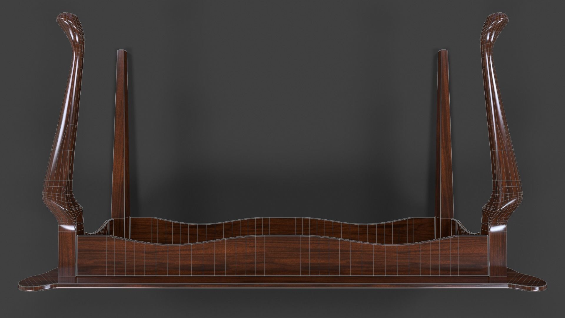 Tables Collection - Low Poly wooden table with circular top _57