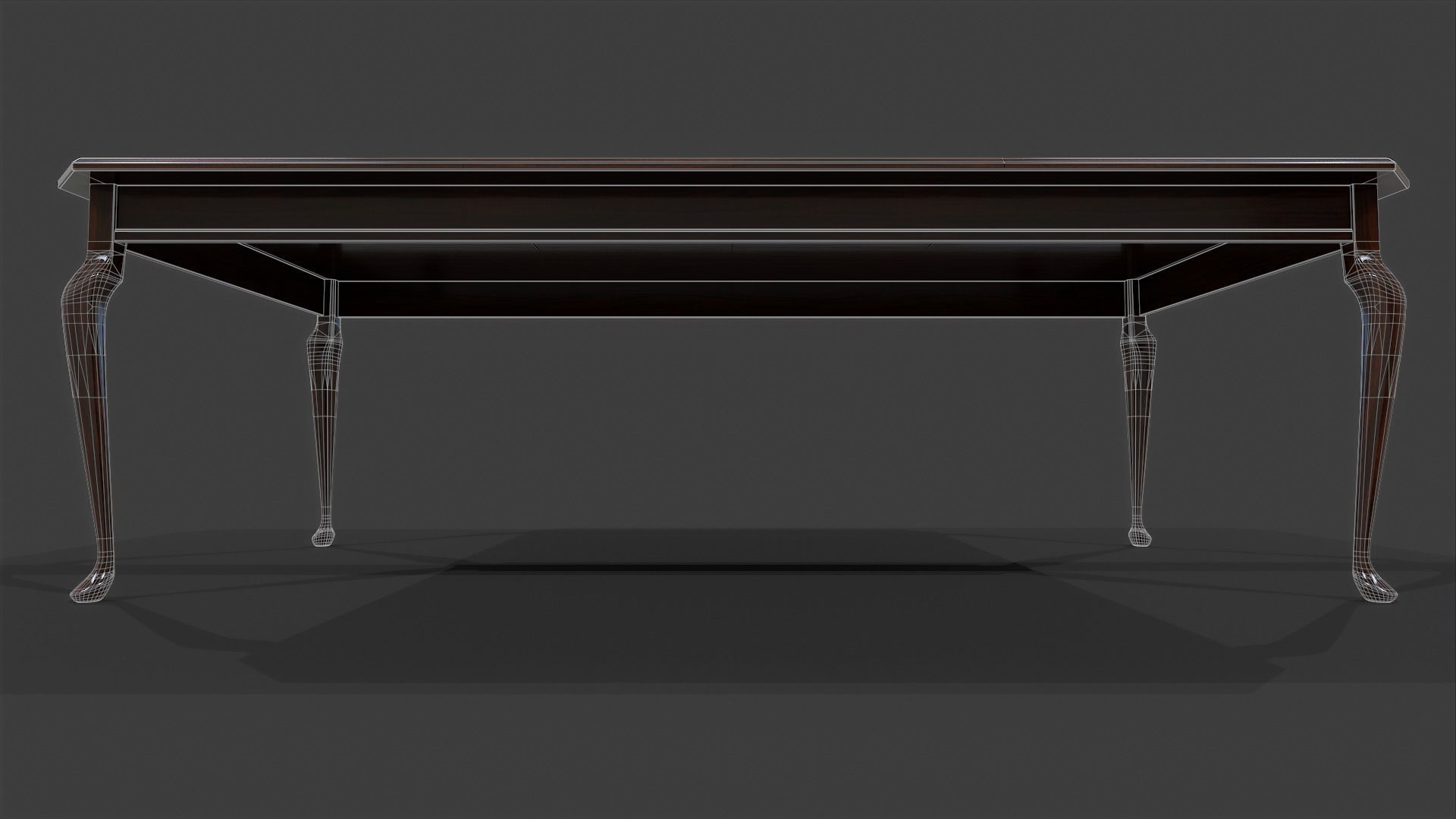 Tables Collection - Low Poly wooden table with circular top _18