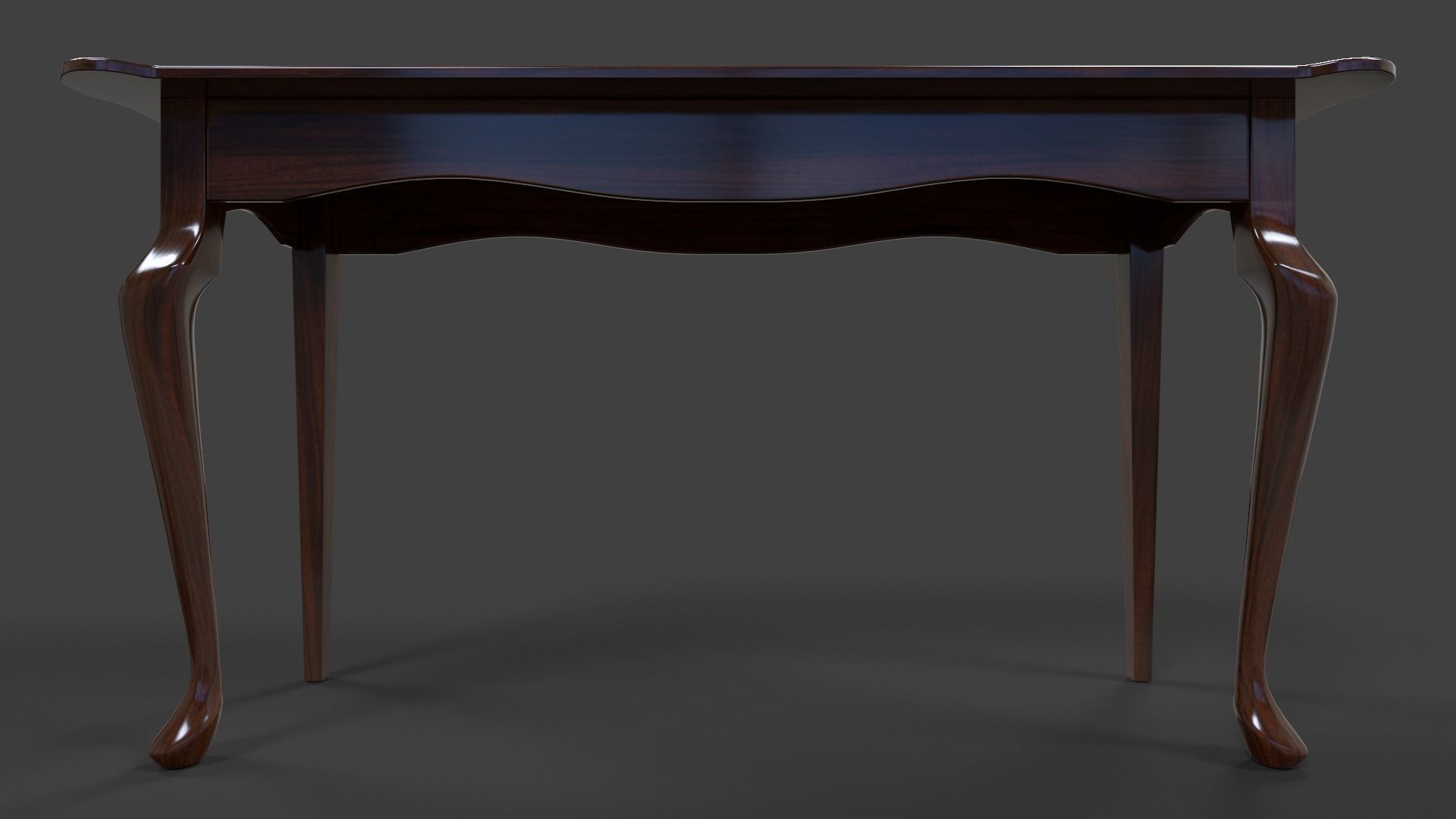 Tables Collection - Low Poly wooden table with circular top _51