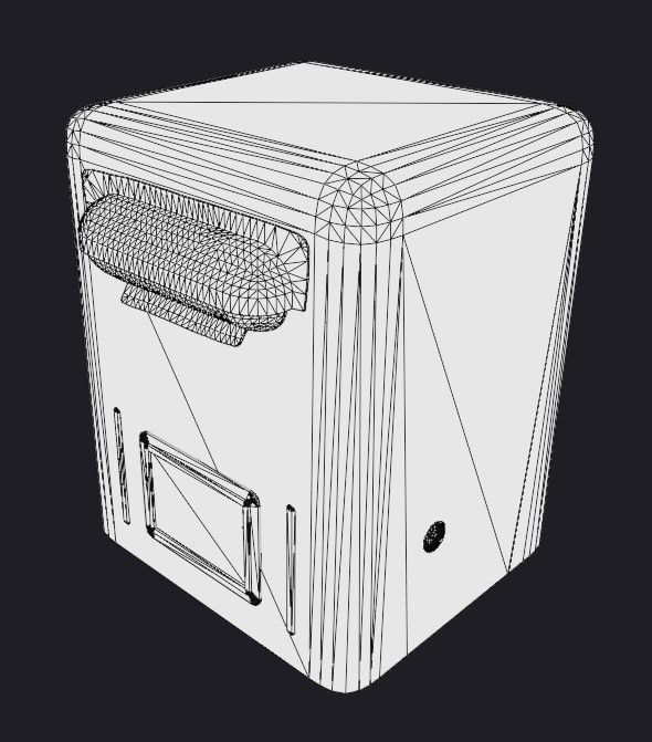 Old USSR Mailbox Low-poly 3D model_4