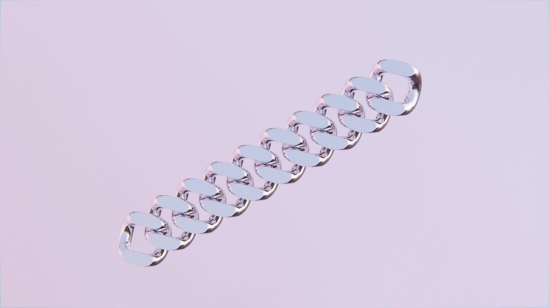 Modular Chain Jewelry Link Low-poly 3D model_1