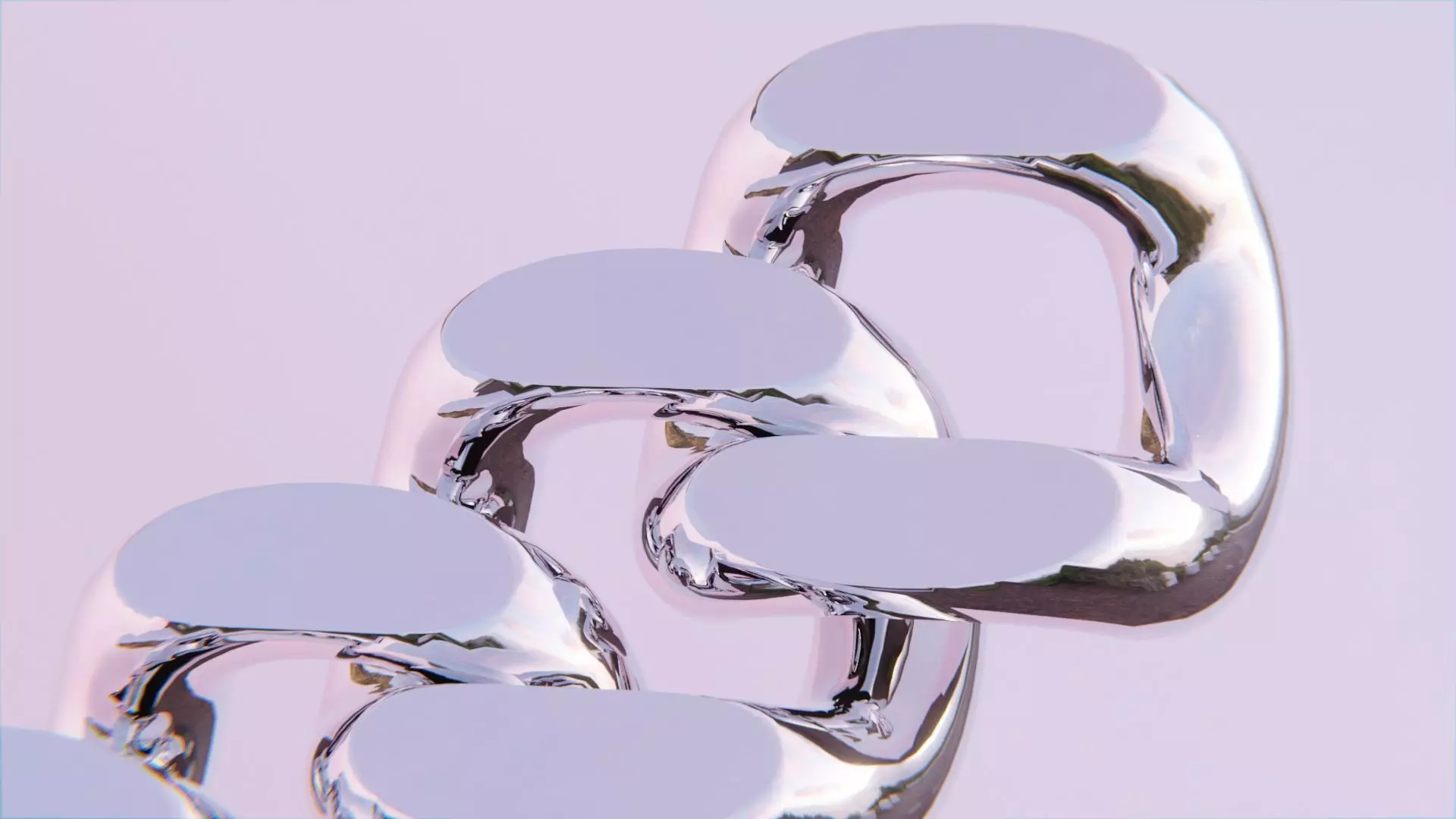 Modular Chain Jewelry Link Low-poly 3D model_0