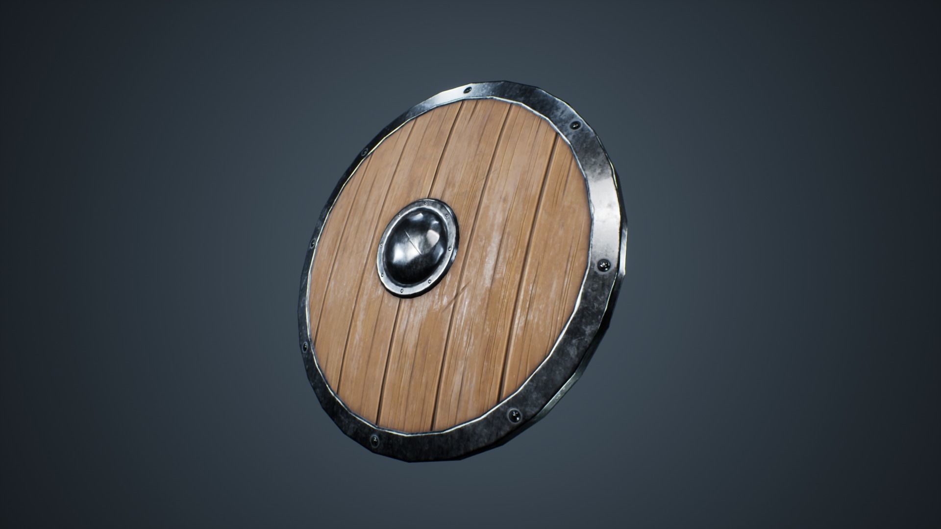 Viking Weapons - Curved Shield I Low-poly 3D model_2