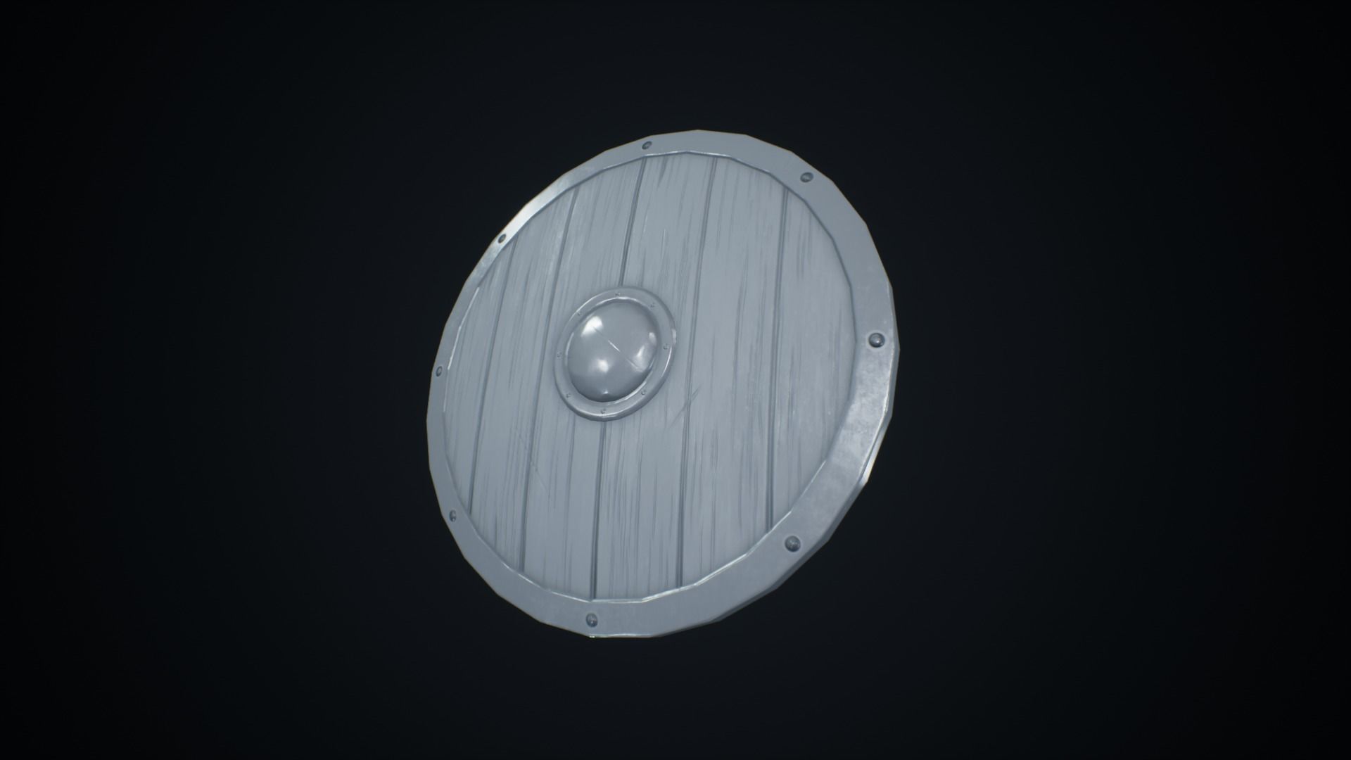Viking Weapons - Curved Shield I Low-poly 3D model_5
