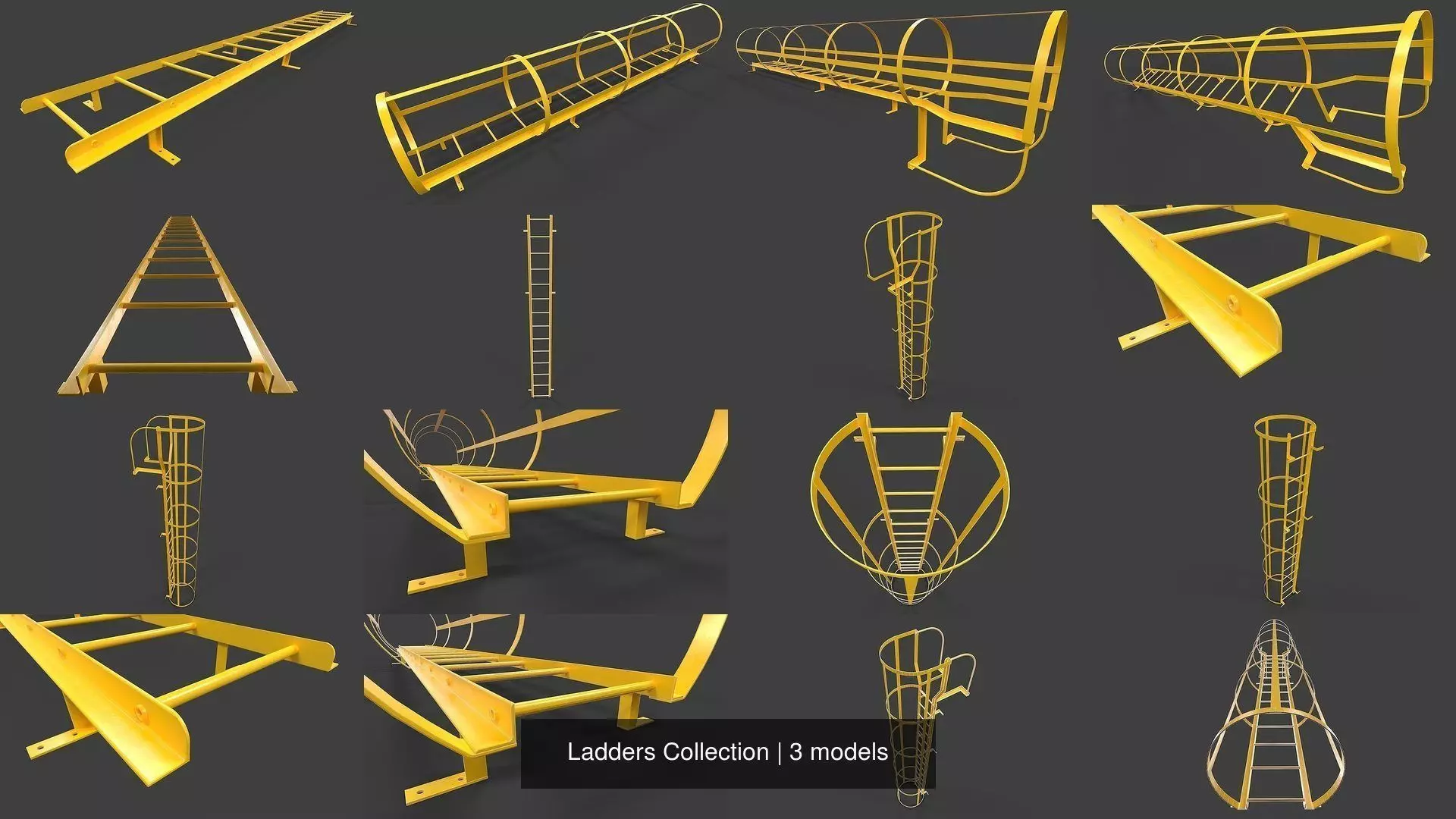 Ladders Collection - Low Poly ladder _0