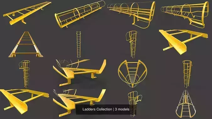Ladders Collection - Low Poly ladder 