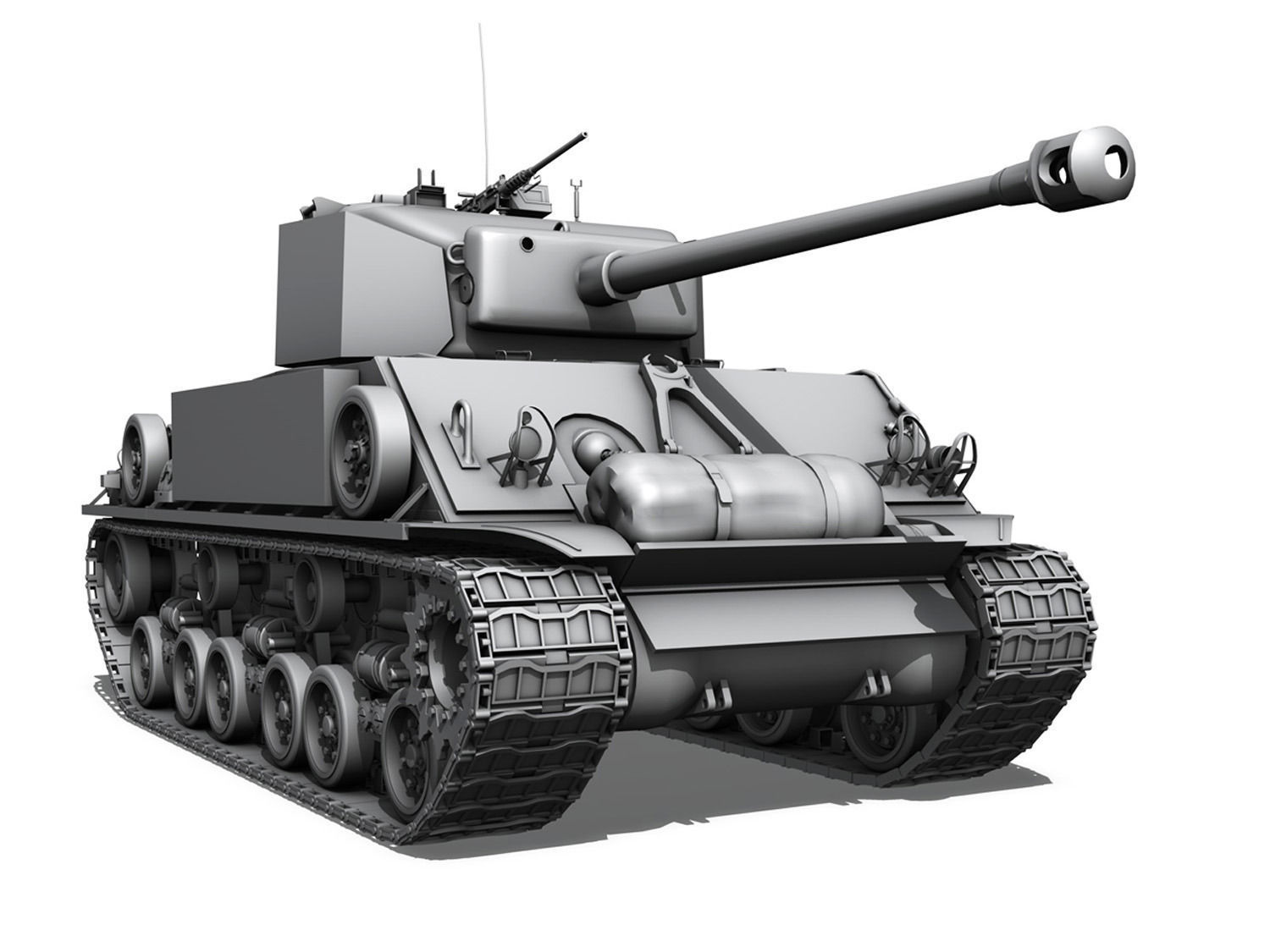 M4A3E8 HVSS Sherman - Uparmored  3D model_6