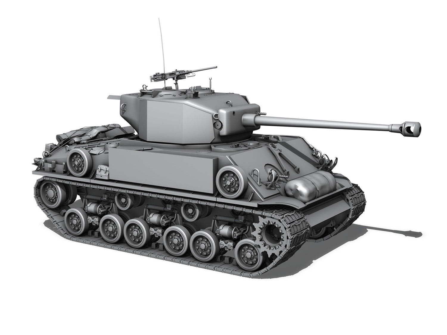 M4A3E8 HVSS Sherman - Uparmored  3D model_5