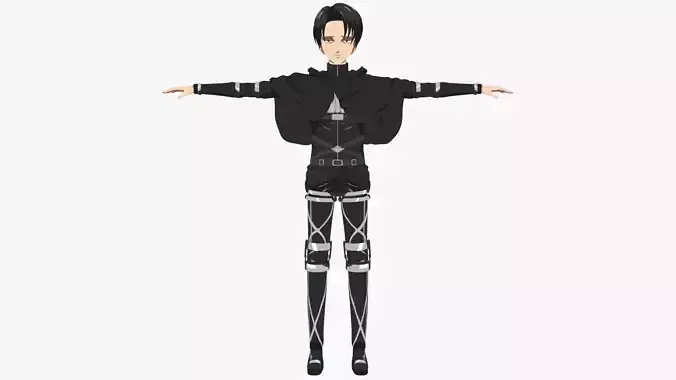 Levi Ackerman - Shingeki no Kyojin - Attack on Titan Low-poly 3D model