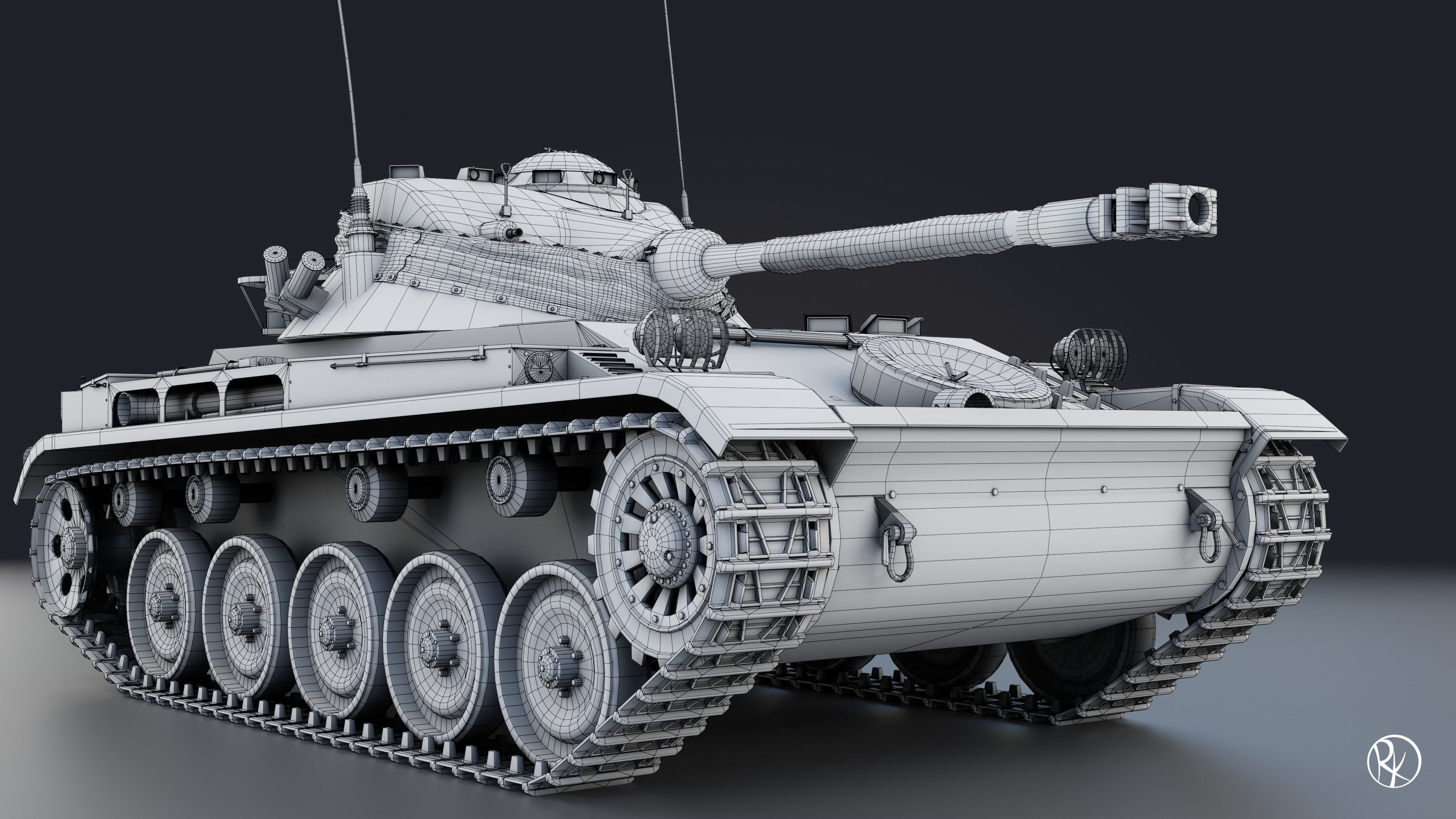 AMX-13 FL11 PBR Model 3D model_23