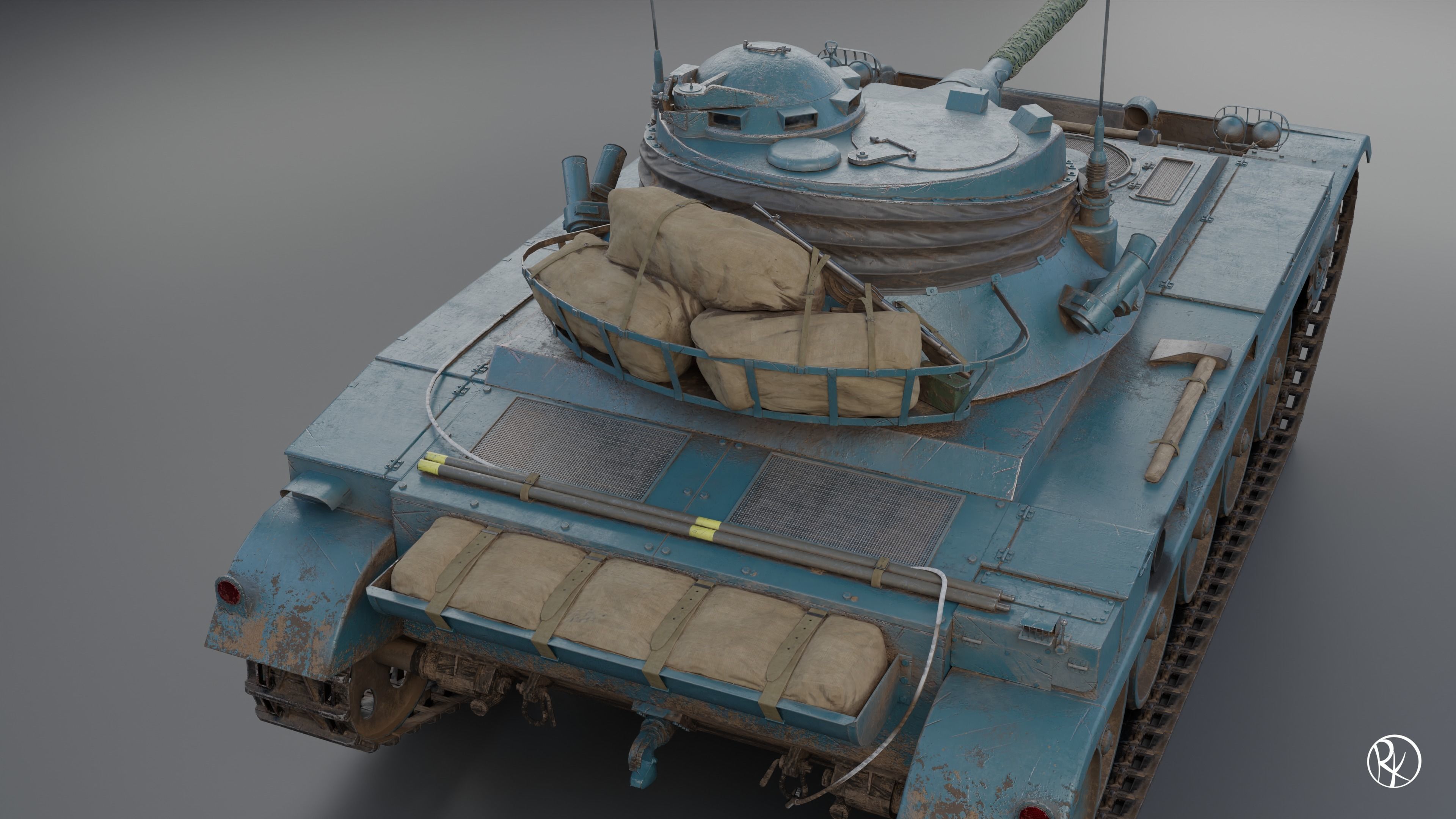 AMX-13 FL11 PBR Model 3D model_10