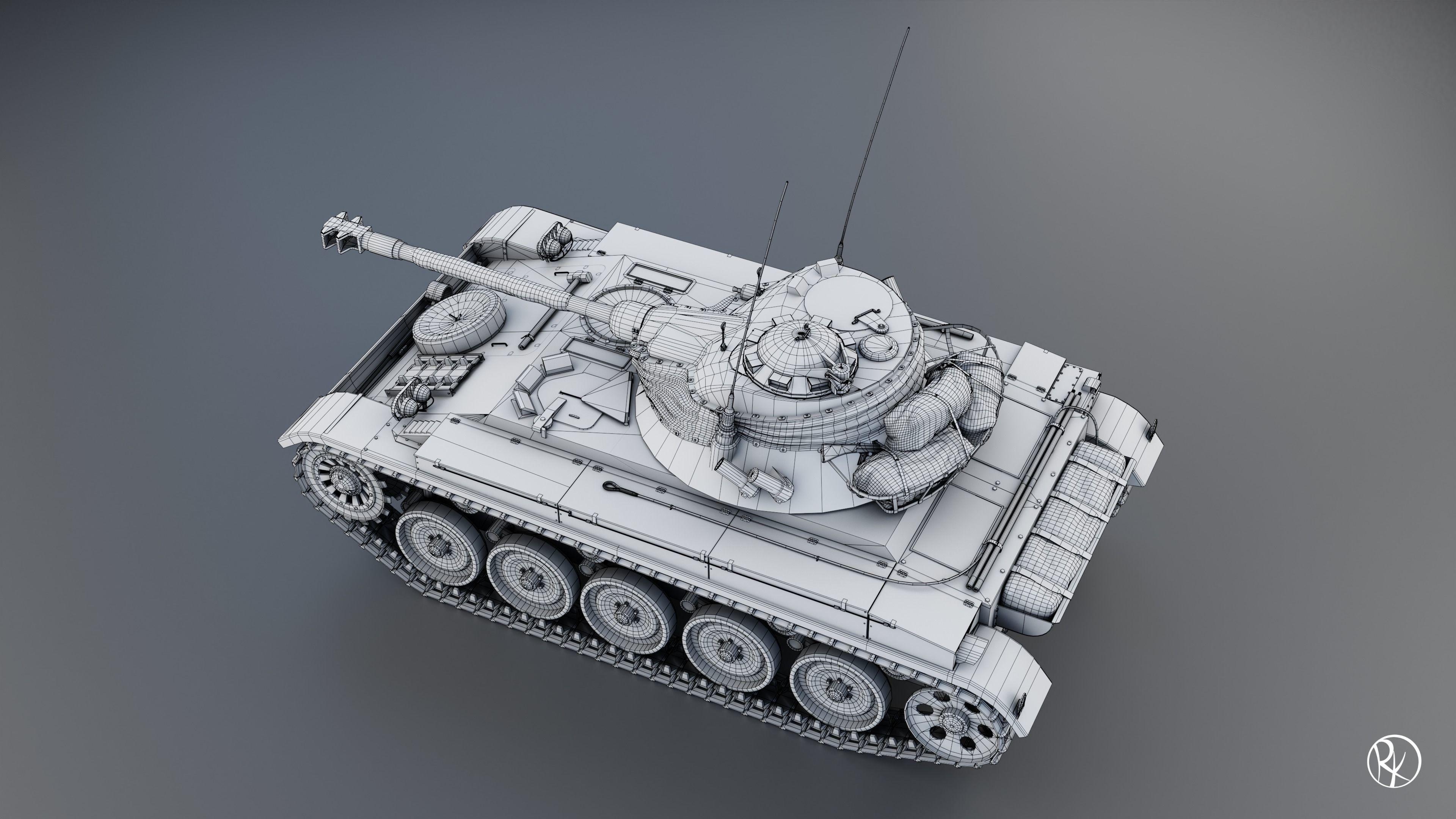 AMX-13 FL11 PBR Model 3D model_15