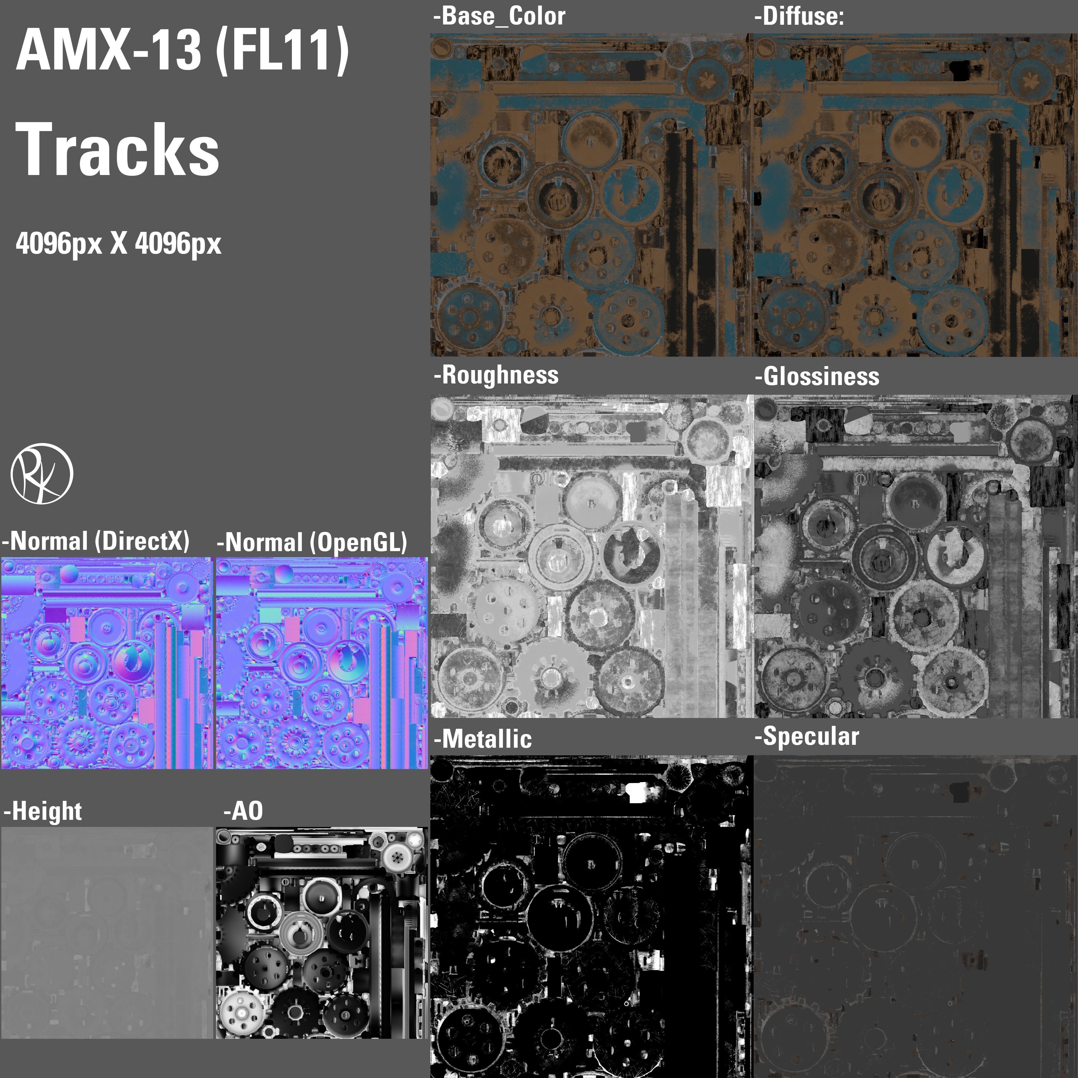 AMX-13 FL11 PBR Model 3D model_27